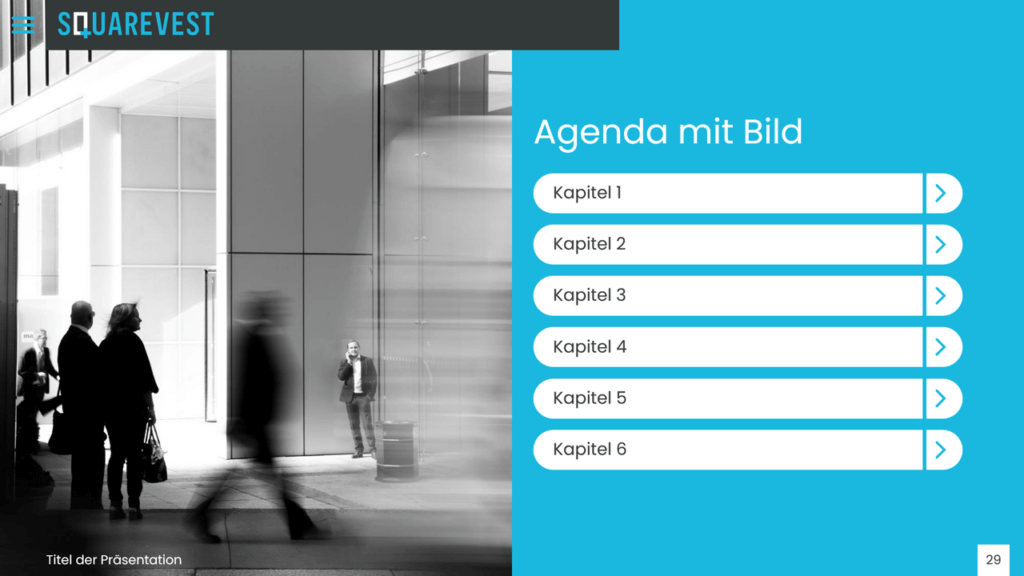 Individuelles Präsentationsdesign für eine Unternehmenspräsentation