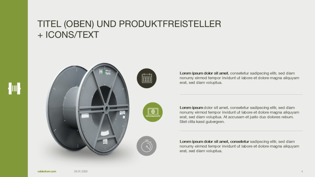 Hochwertiges Präsentationsdesign mit markentypischer Gestaltung