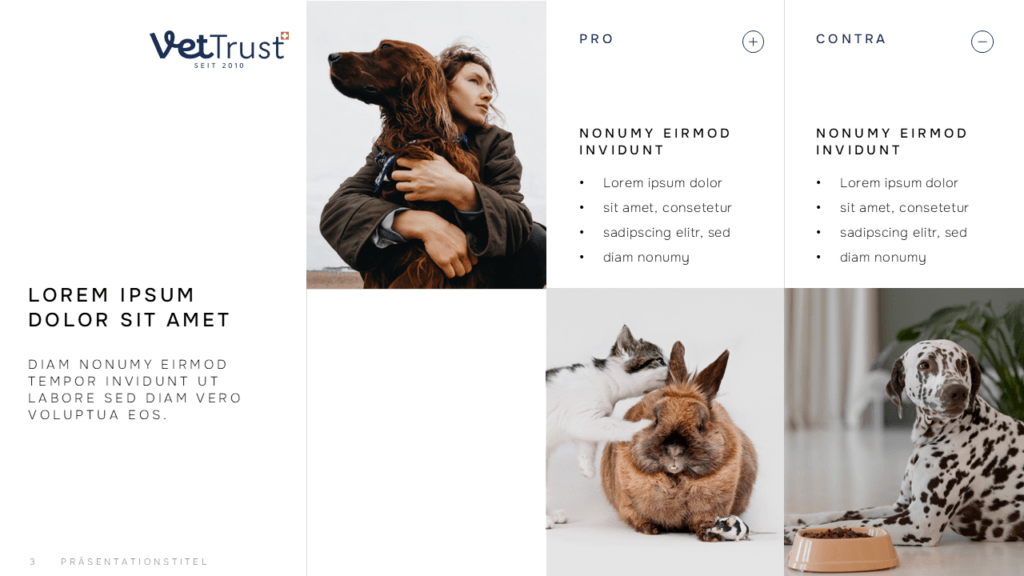 Individuelles Folienlayout für eine professionelle Unternehmenspräsentation