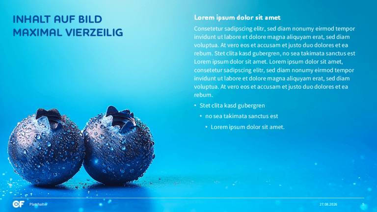 Modernes PowerPoint-Design mit klarer visueller Struktur